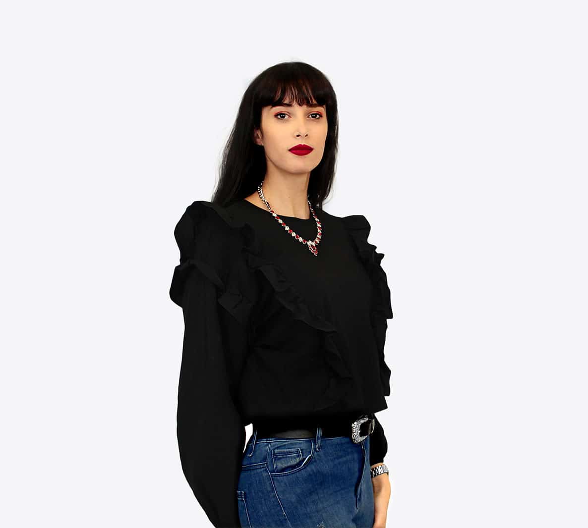 Collier ALESSIA orné de cristaux rouges et blancs – Image 5