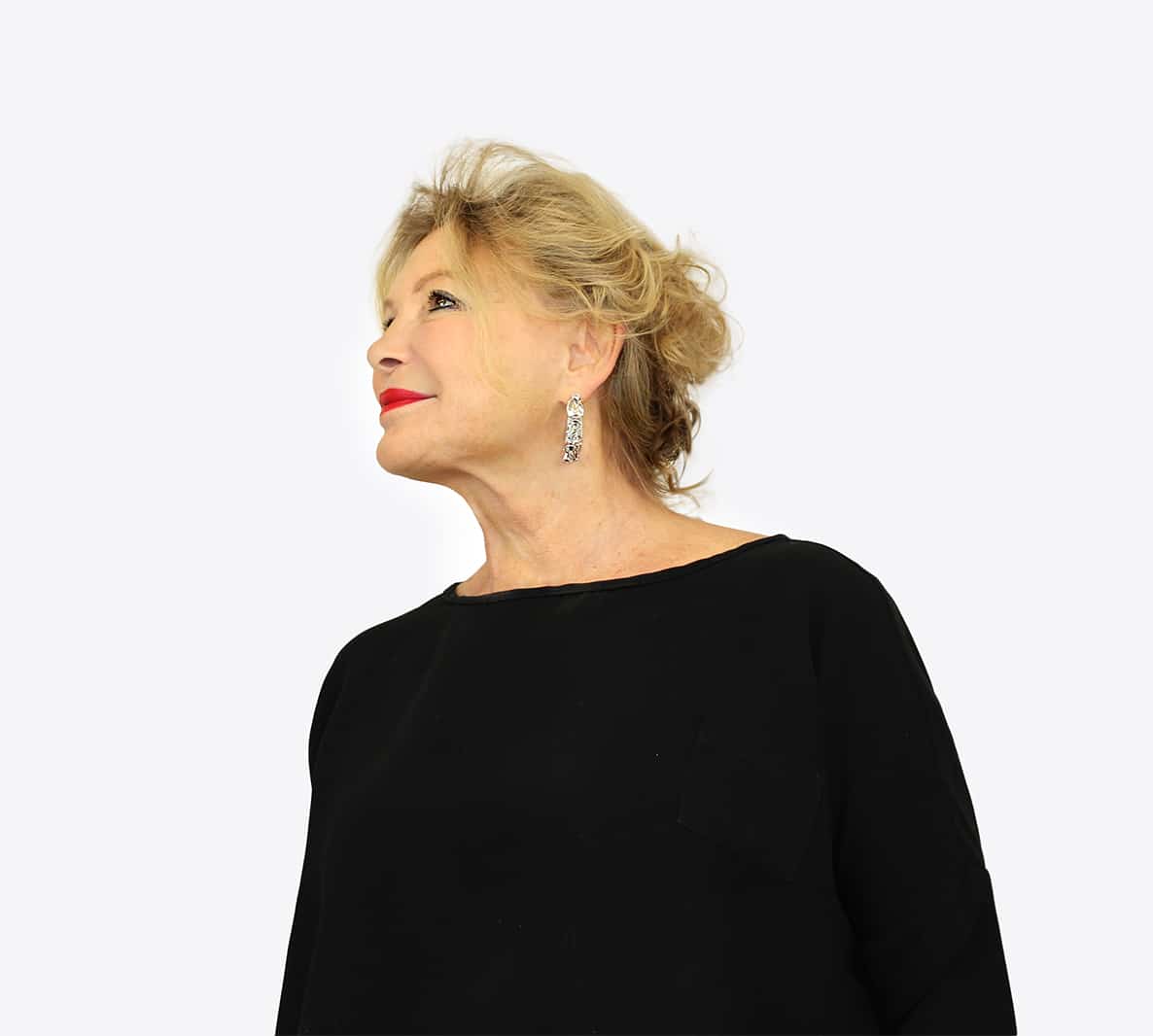 Créoles AMANDA ornées de cristaux blancs – Image 3