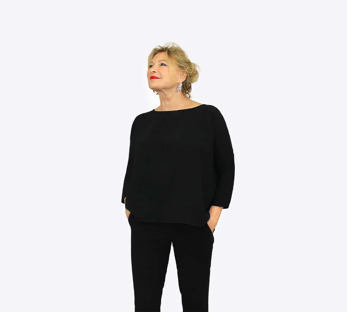 Créoles AMANDA ornées de cristaux blancs – Image 5