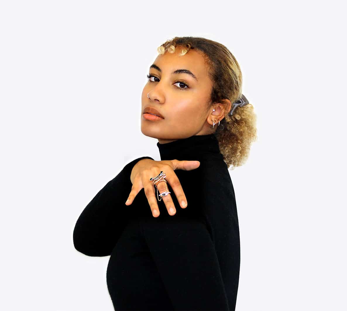 Double bague ARI ornée de cristal bicolore – Image 4