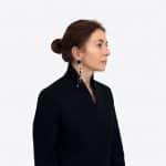 Boucles d'oreille AVIVA ornées de cristaux noirs – Image 5
