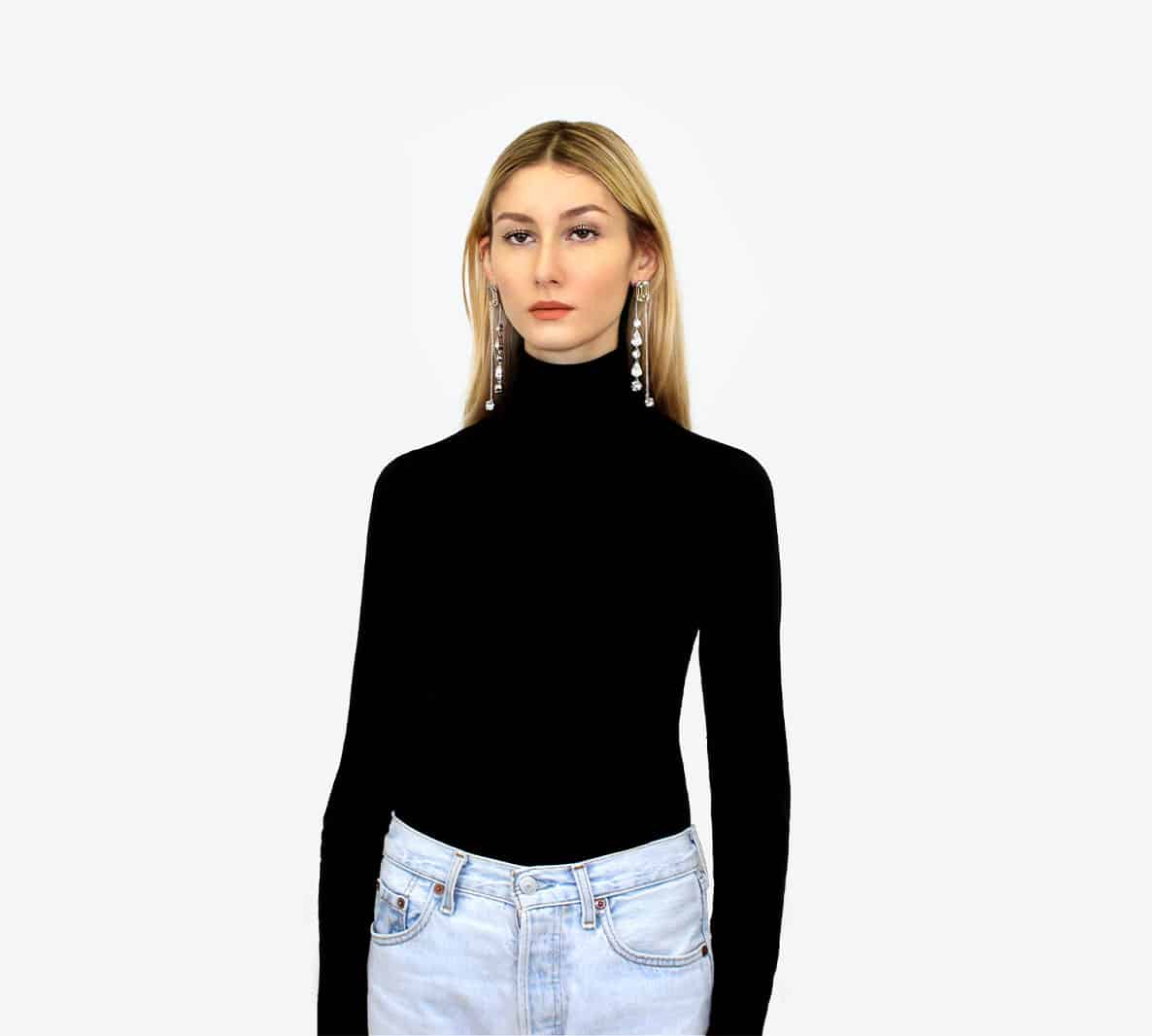 Boucles d'oreille AVIVA ornées de cristaux blancs – Image 5