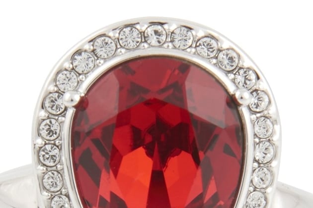 Bague AIRA ornée de cristaux rouges – Image 3
