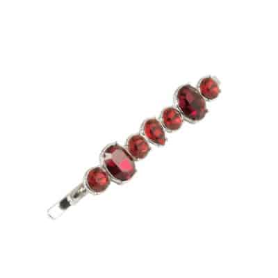 AMENA CELEBRATION hair clip in red and white crystal by moulin eouge by on aura tout vu