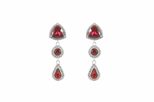 earrings RED CRUSH crystal mill red by on aura tout vu