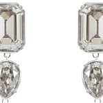 Crystal and metal earrings
