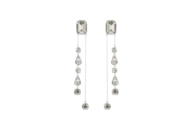 Crystal and metal earrings
