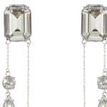 Crystal and metal earrings