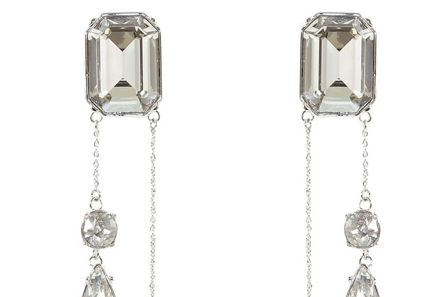 Boucles d'oreilles en cristal et metal