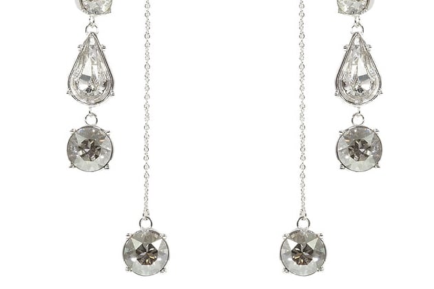 Boucles d'oreille AVIVA ornées de cristaux blancs – Image 3