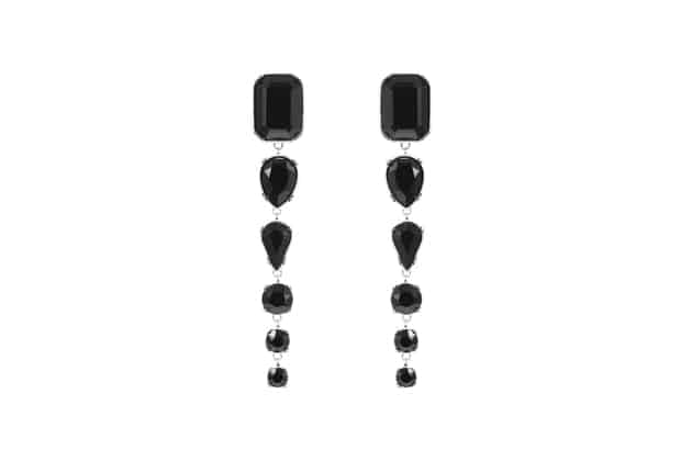 Boucles d'oreilles en cristal et metal