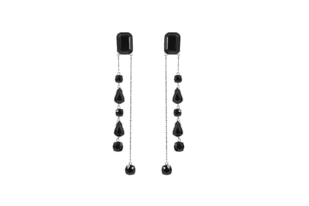 Boucles d'oreille AVIVA ornées de cristaux noirs