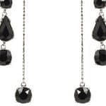 Boucles d'oreille AVIVA ornées de cristaux noirs – Image 3