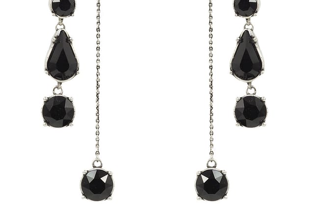 Boucles d'oreille AVIVA ornées de cristaux noirs – Image 3