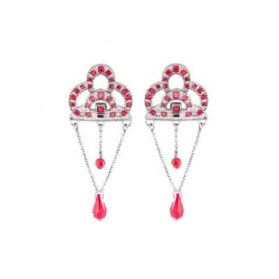 125th anniversary earrings red and pink crystal by moulin rouge by on aura tout vu