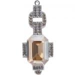 Boucles d'oreille GATSBY ornées de cristaux champagne – Image 3