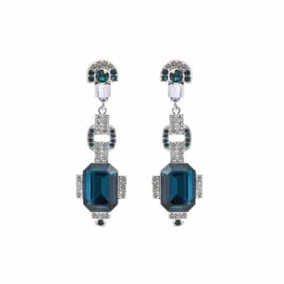 Boucles d'oreilles CLASSIQUE cristal saphir par moulin rouge by on aura tout vu