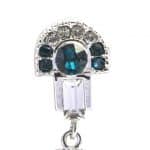 Boucles d&#039;oreille GATSBY ornées de cristaux bleus saphir – Image 2