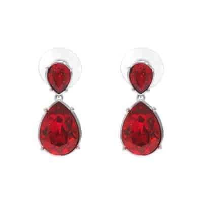 Boucle d'oreilles CELEBRATION cristal rouge et blanc par moulin rouge by on aura tout vu