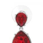 Boucles d'oreille AMEL ornées de cristaux rouges – Image 2