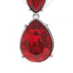 Boucles d'oreille AMEL ornées de cristaux rouges – Image 3