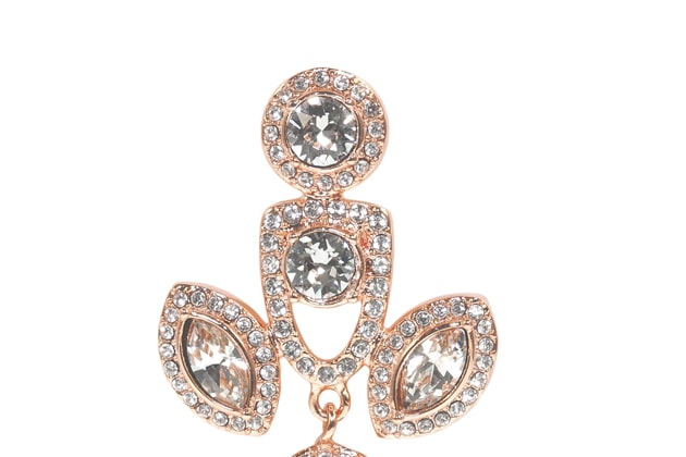 Boucles d'oreille AURA ornées de cristaux blancs – Image 2