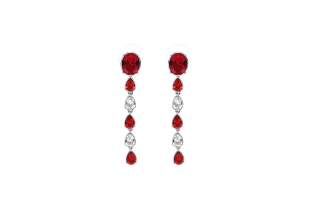 Earrings CELEBRATION red and white crystal by moulin rouge by on aura tout vu