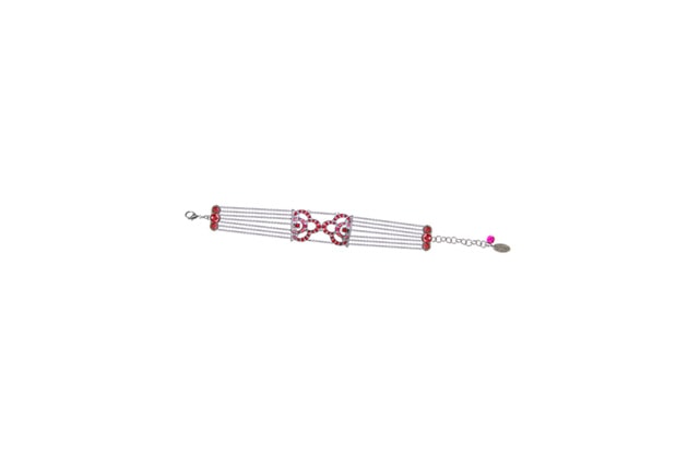 bracelet 125ème anniversaire cristal rouge et rose par moulin rouge by on aura tout vu