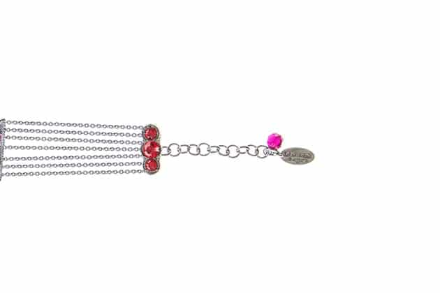 Bracelet ABELLA orné de cristaux rouges et roses – Image 3
