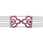 Bracelet ABELLA orné de cristaux rouges et roses – Image 2
