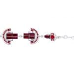 Bracelet AINA orné de cristaux rouges et blancs – Image 2