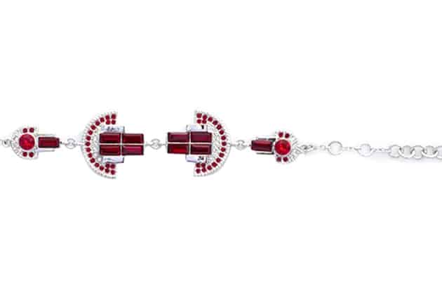 Bracelet AINA orné de cristaux rouges et blancs – Image 2