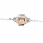 Bracelet DAIZY orné d'un cristal couleur champagne – Image 2