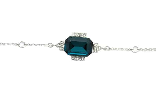 Bracelet DAIZY orné d'un cristal couleur saphir – Image 2