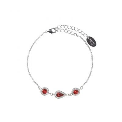 bracelet RED CRUSH crystal mill red by on aura tout vu