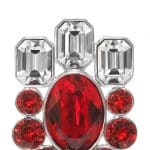 Broche ALLISON ornée de cristaux rouges et blancs – Image 2