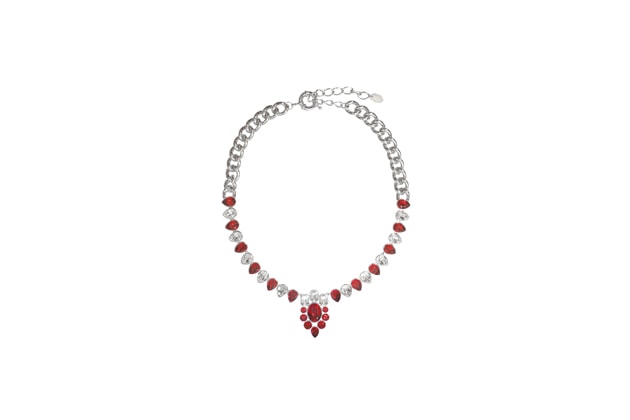 Necklace CELEBRATION red and white crystal parmoulin rouge by on aura tout vu