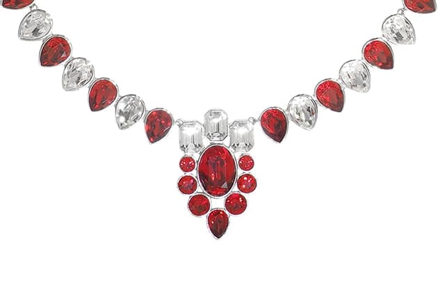 Collier ALESSIA orné de cristaux rouges et blancs – Image 2