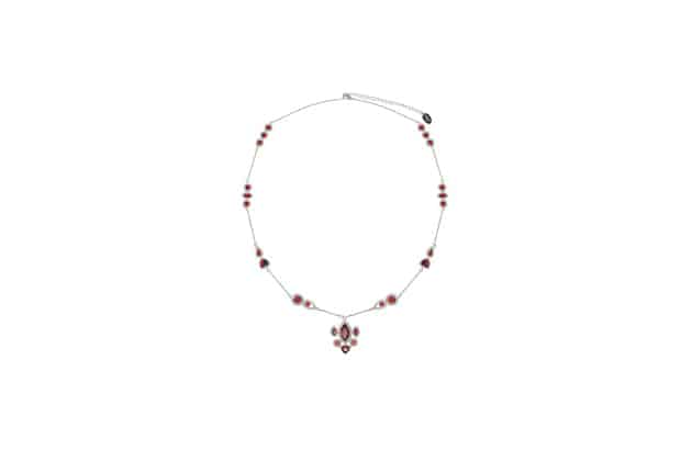 Sautoir ALYSON orné de cristaux rouges et blancs