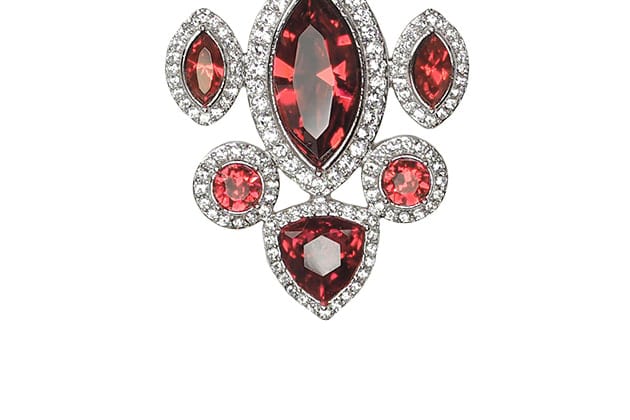 Sautoir ALYSON orné de cristaux rouges et blancs – Image 3