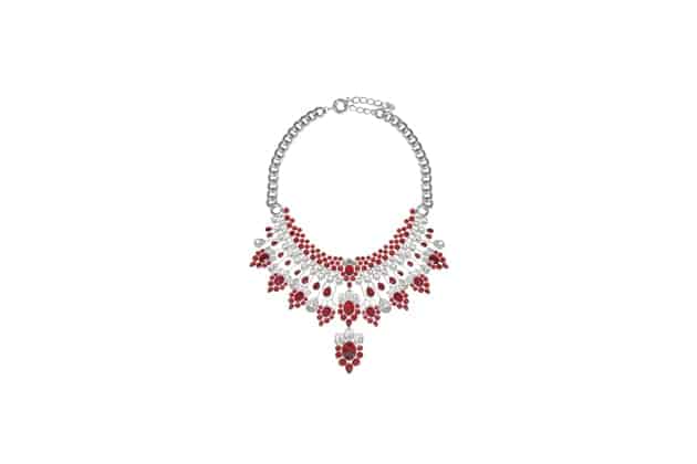 Necklace CELEBRATION red and white crystal by moulin rouge by on aura tout vu