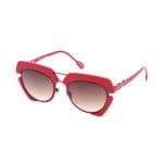 red sunglasses abis by on aura tout vu