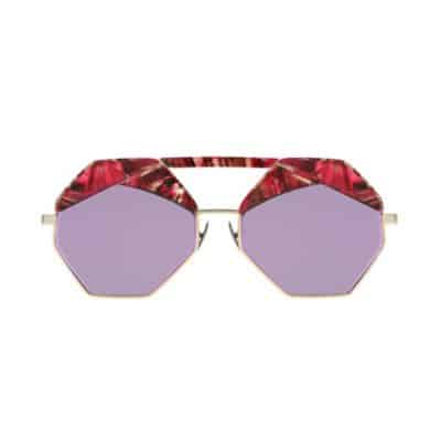 ACCA red acetate sunglasses by on aura tout vu