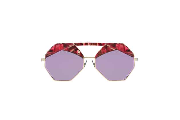 ACCA red acetate sunglasses by on aura tout vu