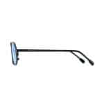 Lunettes de soleil BOMBY géométriques en bleu et noir matt – Image 3