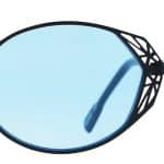 Lunettes de soleil BOMBY géométriques en bleu et noir matt – Image 4