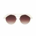 Geometric sunglasses in matt gold by on aura tout vu