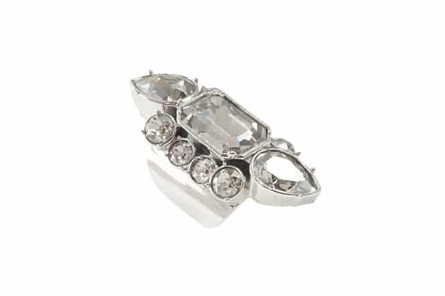 crystal and metal ring by on aura tout vu