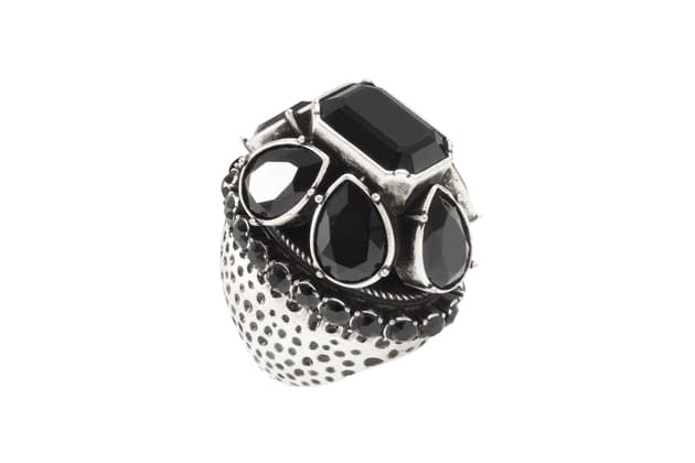 metal and crystal ring by on aura tout vu