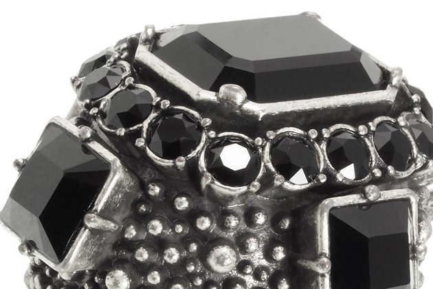 Bague RICHELIEU ornée de cristaux noirs – Image 3